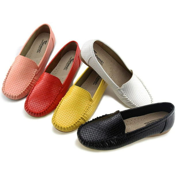 Jabasic Womens Slip-on Loafers Flat Casual Driving Shoes 